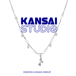 KANSAI玫瑰花项链小众设计感高级锁骨链气质复古法式颈链温柔