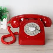 老式经典转盘电话机旋转复古电话仿古家用办公酒店固定座机金属铃
