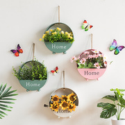 上装饰品挂1件面，装饰花盆创意绿植物挂饰房间，的小饰品上铁艺壁挂