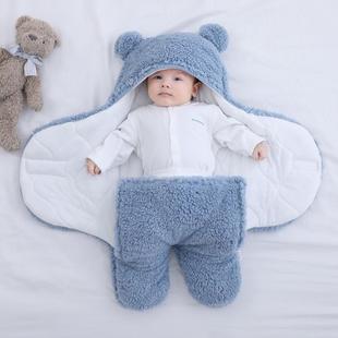。婴儿推车包被小孩新生纯棉冬天外出毛毯婴幼儿抱被抱毯方巾冬季