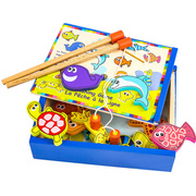 木制儿童钓鱼玩具池套装男女孩1236岁宝宝小猫钓鱼磁性益智玩具