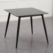 现代简约岩板餐桌正方形四人，吃饭桌子小户型，餐桌椅组合轻奢洽谈桌