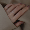 925纯银素圈戒指女小众设计指环时尚冷淡风轻奢食指个性小指尾戒