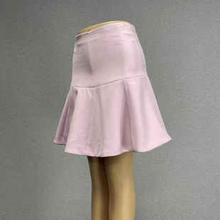 外贸原单粉红色半身裙女2024高腰，修身性感包臀裙波浪裙短裙a字裙