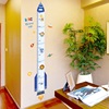 儿童房卧室装饰客厅火箭测量身高贴画卡通身高贴纸墙贴家用可移除