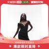 香港直邮潮奢 Topshop 女士 premium V领抹胸迷你连衣裙(黑色)