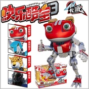 正版快乐酷宝3变形机器人塑料玩具赤焰蛙宝青冥狼王疾风豹王盒装