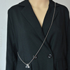 韩系搭配斜挎式透明小包装饰身体链网红同款ins小众设计背带