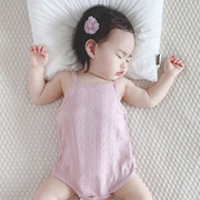 婴儿童棉类连体衣服夏装男女宝宝睡衣吊带三角哈衣潮夏装薄款