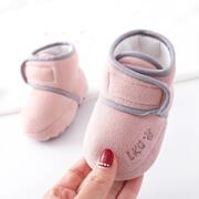 婴儿鞋子软底春秋冬季不掉脚一岁宝宝，鞋新生棉鞋0-6个月步前鞋