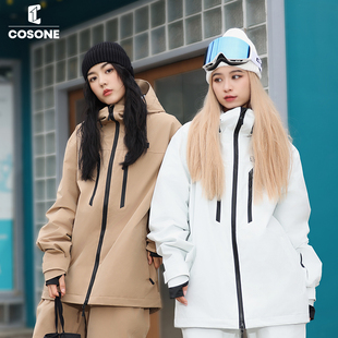 cosone24单板滑雪服女男款防水防风，防寒专业保暖美式外套上衣冬季
