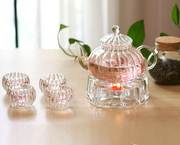 南瓜壶耐热玻璃条纹壶花茶壶功夫茶茶壶，过滤茶具精致玻璃茶具