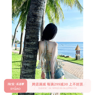 sun雅乔春夏热裤重工少女，感蝴蝶结直筒牛仔短裤女