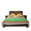 橡木黑胡桃色中式实木双人床，1.5米1.8米双人床气动储物