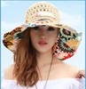 夏天帽子女韩版百搭海边遮脸防紫外线大沿沙滩太阳帽遮阳防晒草帽