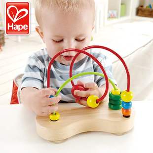 Hape 森林绕珠串珠婴儿童1-2周岁宝宝益智玩具积木6-8-10个月早教