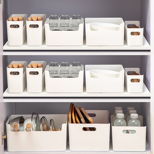 桌面收纳盒家用杂物收纳筐，零食化妆品整理盒厨房浴室卫生间储物盒