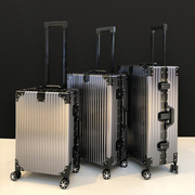 复古全金属铝镁合金拉杆行李箱旅行万向轮密码登机箱子24寸28男女
