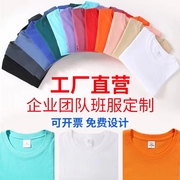 定制短袖t恤印logo团建工作服纯棉半袖广告衫印字毕业班服diy聚会