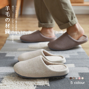 日式地板无印冬季棉拖鞋男士秋冬天情侣家居家用室内24女静音
