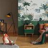 丛林动物环保儿童房间订制壁布墙布客厅沙发，背景墙壁纸植物壁画