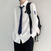 木村叔dk原创白崎高校夏季长袖衬衫男日系jk制服学生正版刺绣制服