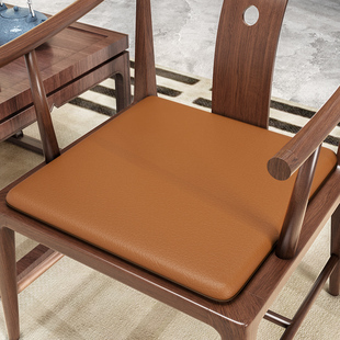 太师椅皮质椅垫实木餐椅茶椅垫防水屁垫中式皮革椅子坐垫红木圈椅