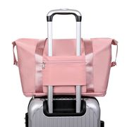 大容量防水短途旅行包女手提行李袋，衣物包健身(包健身)干湿分离纯色收纳包