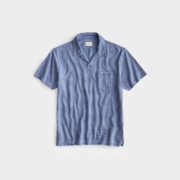 纽约设计师ts男款日本indigo蓝染，面料美式复古条纹，口袋t恤tee