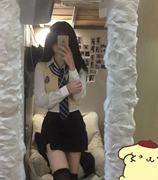 韩式学院风jk制服套装黄色，马甲白衬衫女团纯欲修身包臀裙三件套