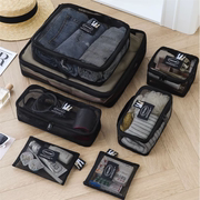 简约旅行分类收纳袋行李箱衣物，分装包出行(包出行)整理袋化妆包洗漱药物包