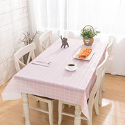 家居大号方格桌布防水耐磨易清理客厅餐桌垫防油防烫PVC餐桌布
