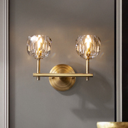 凯乔zx全铜水晶壁灯创意，个性后现代客厅，卧室床头设计师轻奢