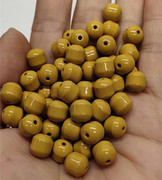 韩国进口托玛琳锗石项链手链，散珠黄色锗石珠子托玛琳珠子8毫米地