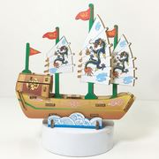 diy手工拼装古船海盗船，帆船战舰木质3d立体拼图益智儿童玩具模型