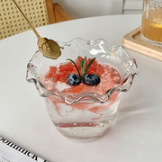 甜品玻璃碗 ins风家用水果沙拉早餐碗燕窝麦糖水透明小点心酸奶碗