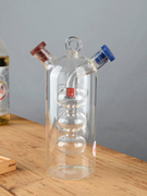 一屋窑酱油壶瓶子醋瓶两用创意厨房有盖双口调味瓶防漏油醋分离器