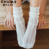夏季女士lolita袜子镂空堆堆，袜麻花纹木耳边纯色，白色蕾丝透气薄款