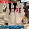 BX-NASA联名男女装连帽拉链运动加绒加厚开衫帽衫休闲卫衣外套