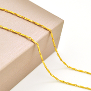越南沙金韩版24K镀金项链女气质首饰学生锁骨链送女友情人节礼物