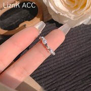 碎银珍珠戒指女2024小众，设计食指戒轻奢高级感独特指环