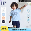 Gap男女幼童2024夏季吸湿速干凉感logo短袖T恤儿童上衣890261
