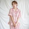 LUNALUZ202222夏韩国甜美印花情侣清新短袖短裤睡衣套装