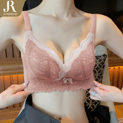 六月玫瑰内衣女小胸聚拢收副乳2023年性感胸罩法式文胸蕾丝边