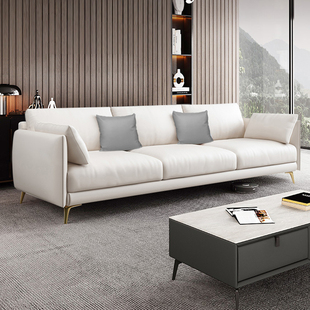 北欧科技布艺沙发客厅小户型直排简约现代2022转角科技布