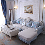 欧式布艺沙发组合真皮客厅，简欧贵妃现代简约大户型，小转角整装拆洗