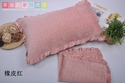 韩国秋冬保暖短毛绒枕套枕皮纯色一对装成人加绒夹棉枕头套