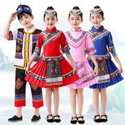 六一壮族三月三民族同族儿童少数民族演出服男童女童苗族舞蹈服饰