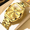 进口机芯瑞士牌18k金色，方形男士手表，男款机械表防水名表十大