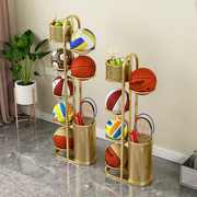 简易家用室内儿童篮球收纳架球类摆放置物架幼儿园球架放球收纳筐